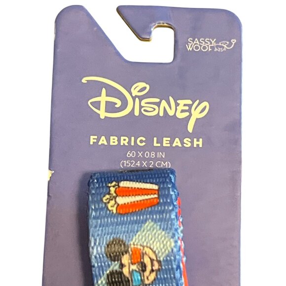 Disney Sassy Woof Dog Leash Harness Set Blue Red Mickey Mouse Popcorn Sz XL NWT - Picture 4 of 6